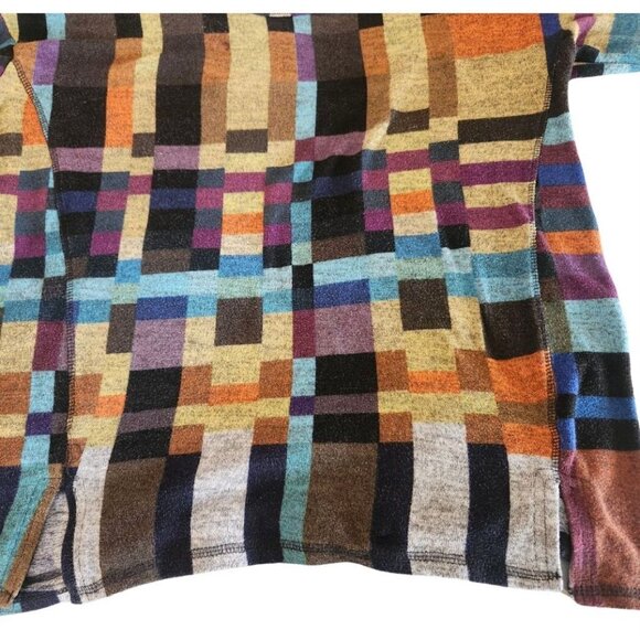 Peck and Peck Women's Size M Multicolor BOHO 3/4 Sleeve Pullover Sweater - Picture 6 of 6